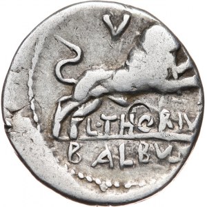 Republika Rzymska, L. Thorius Balbus 105 pne, denar 105 pne, Rzym,