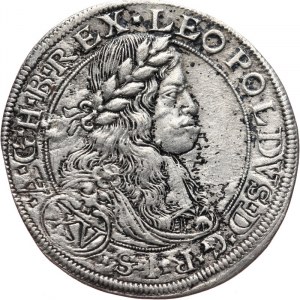 Austria, Leopold I 1657-1705, 15 krajcarów 1664, Wiedeń
