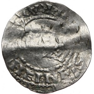 Niemcy, Szwabia - Strassburg- biskupstwo - cesarz Henryk II 1002-1024, denar 1002-1024