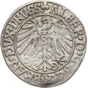 Prusy Książęce, Albrecht Hohenzollern 1525-1568, grosz pruski 1543, Królewiec