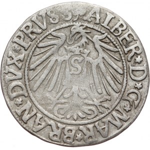Prusy Książęce, Albrecht Hohenzollern 1525-1568, grosz pruski 1542, Królewiec