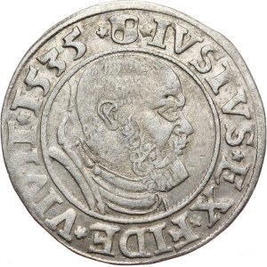 Prusy Książęce, Albrecht Hohenzollern 1525-1568, grosz pruski 1535, Królewiec