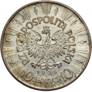 II Rzeczpospolita, 10 złotych 1938, Józef Piłsudski, Warszawa