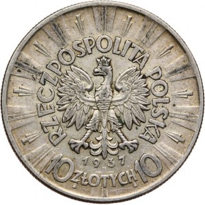 II Rzeczpospolita, 10 złotych 1937, Józef Piłsudski, Warszawa