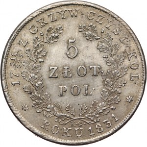 Powstanie Listopadowe 1830-1831, 5 złotych 1831 KG, Warszawa