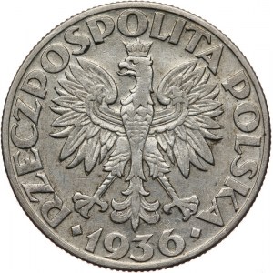 II Rzeczpospolita, 5 złotych, 1936, Warszawa, Żaglowiec