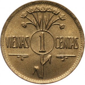 Litwa, Republika 1918-1940, 1 cent 1925