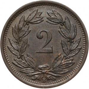 Szwajcaria, 2 rappeny 1879 B, Brno