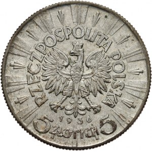 II Rzeczpospolita, 5 złotych 1936,Warszawa, Józef Piłsduski