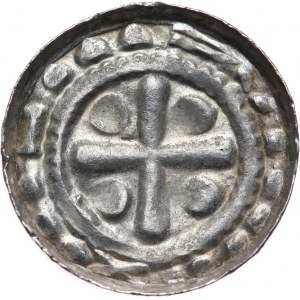 Niemcy, Saksonia - Biskupi Sascy, denar krzyżowy XI w