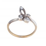 Ring in the form of a flower branch, 19th/20th century, Art Nouveau