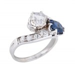 toi et moi ring, mid-20th century.