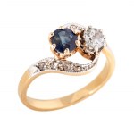 toi et moi ring, France, early 20th century.