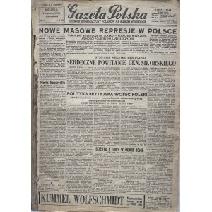 GAZETA POLSKA 1943 KATYŃ, ŚMIERĆ SIKORSKIEGO