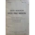 ZBIÓR WYROKÓW TRYBUNAŁU ADM. 1927