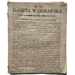 VARŠAVSKÉ NOVINY 1806
