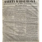 GAZETA WARSZAWSKA rok 1852