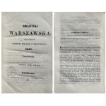 BIBLIOTEKA WARSZAWSKA 1851 TOM I