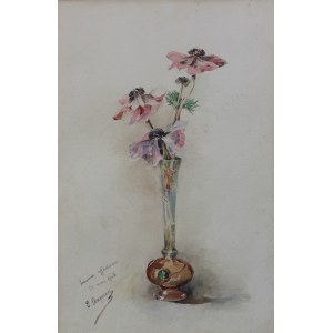 Émile Chaperon, Anemones in a Vase