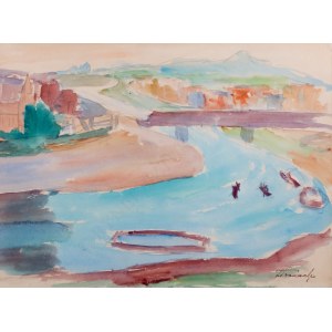 Zbigniew Pronaszko(1885-1958) Krakau. Landschaft mit Dębnicki-Brücke