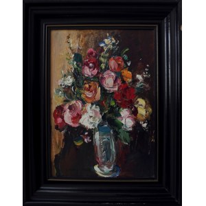 Joseph Wasiolek, Flowers in a glass vase