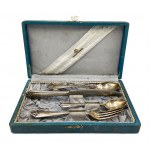 Cutlery set for one person in a case,