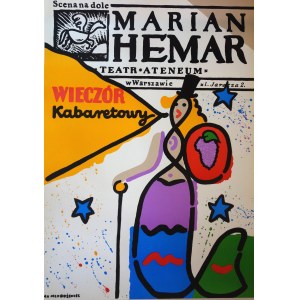 Jan Młodożeniec (1929-2000), Marian Hemar, kabaretný večer, divadlo Ateneum vo Varšave, 1986