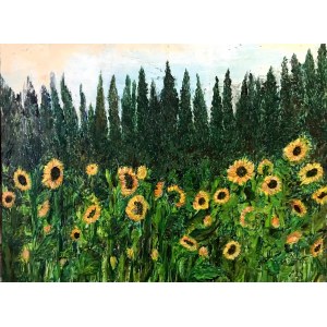 Izabela DRZEWIECKA (b. 1966), Tuscan sunflowers, 2023