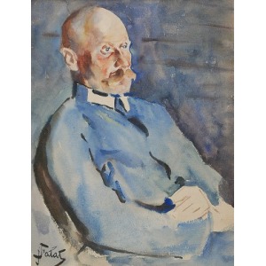 Julian FAŁAT (1853-1929), Portret oficera Legionów, ok. 1929