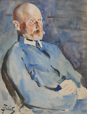 Julian FAŁAT (1853-1929), Portret oficera Legionów, ok. 1929