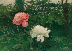 Iwan TRUSZ (1869-1940), Piwonie w ogrodzie, ok. 1910