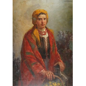 Marian SZCZUGOWSKI (XX w.), Kwiaciarka, ok. 1920