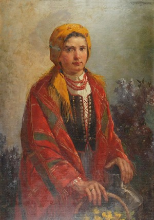 Marian SZCZUGOWSKI (XX w.), Kwiaciarka, ok. 1920