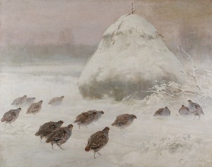 Ignacy ZYGMUNTOWICZ (1875-1947), Kuropatwy na śniegu, ok. 1920