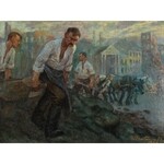 Roman BREITENWALD (1911-1985), Odbudowa Warszawy, 1950