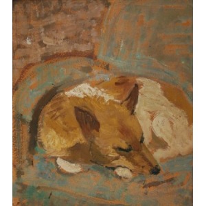 Wojciech Otton FLECK (1903-1972), Śpiący pies