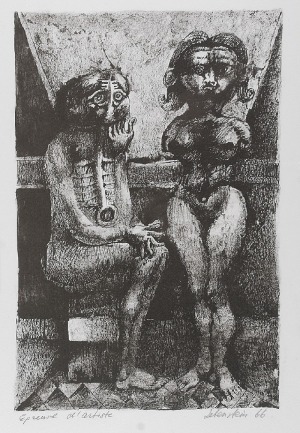 Jan LEBENSTEIN (1930-1999), Postacie zoomorficzne, 1966