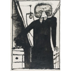 Jan LEBENSTEIN (1930 - 1999), Ilustracja do utworu Tadeusza Różewicza Czerwone pieczęcie, 1956