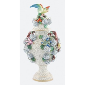 Schneeballvase - wazon z pokrywą