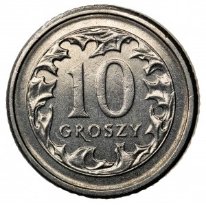 10 groszy 2010, III RP, odwrotka