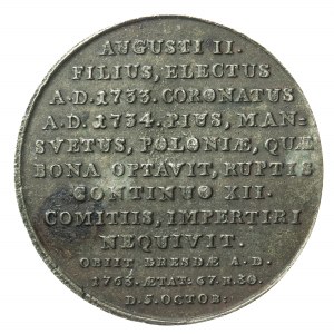 August III, XIX wieczna kopia medalu z XVIII wieku