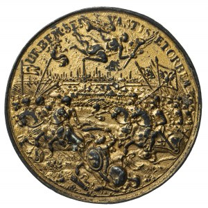 Zwycięstwo pod Wiedniem 1683, stara kopia medalu, złocenie