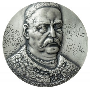 Jan III Sobieski medal 1983 rok, srebro Ag925, 298 g, nakład 20 sztuk