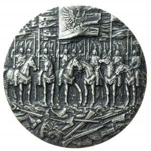 Jan III Sobieski medal 1983 rok, srebro Ag925, 298 g, nakład 20 sztuk