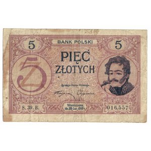5 złotych 1919, Poniatowski