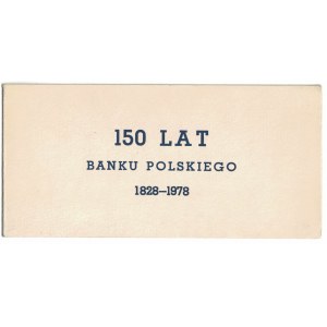 150 lat banku polskiego 1828-1978, okolicznościowy karnet z dwoma banknotami