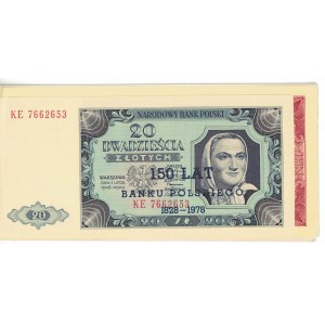 150 lat banku polskiego 1828-1978, okolicznościowy karnet z dwoma banknotami