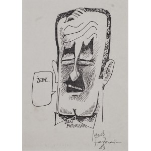 Jacek FEDOROWICZ, Polen (1937), Karikatur von Jan Pietrzak, 1983.