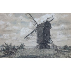 Künstler unerkannt, frühes 20. Jahrhundert, Windmühle, 1916