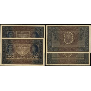 Polska, zestaw: 2 x 5.000 marek polskich, 7.02.1920